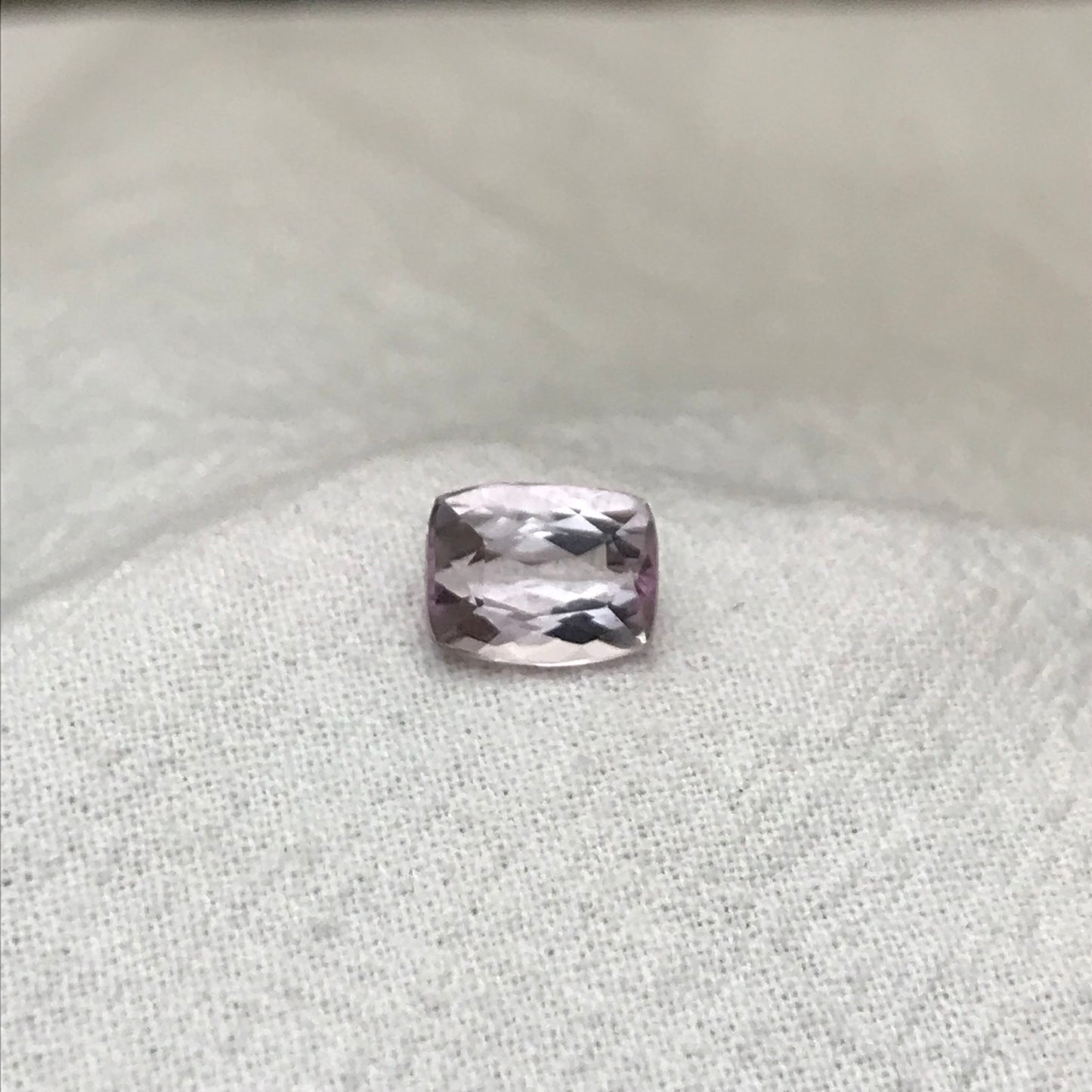 Pink Kunzite 9x7mm 2.76 carat Cushion Cut Light Purple Pink Spodumene, Faceted Loose Gemstone, Morganite Substitute
