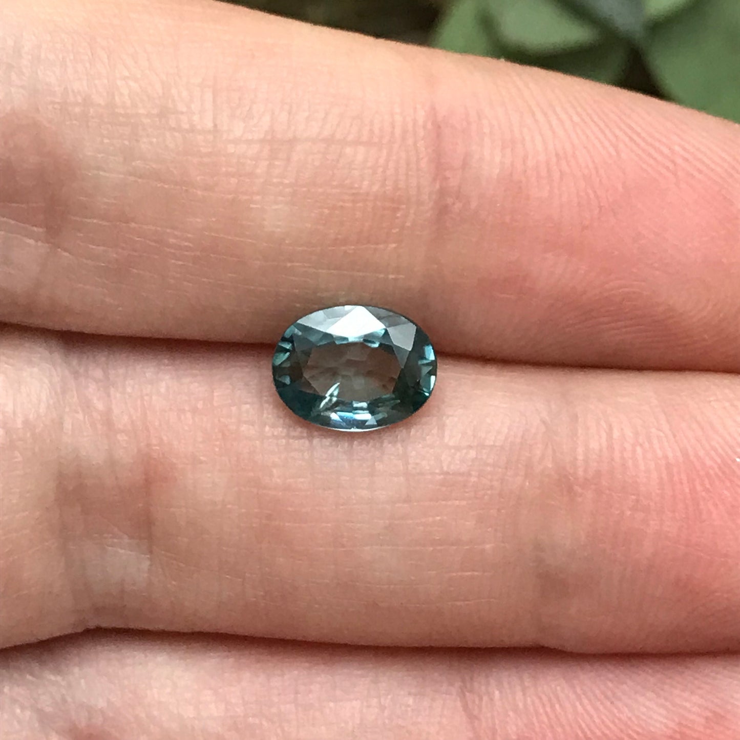 8x6mm Green Blue Zircon 1.65 carat Oval Loose Gemstone Unmounted, Sea Blue Zircon, December Birthstone, Natural Loose Zircon