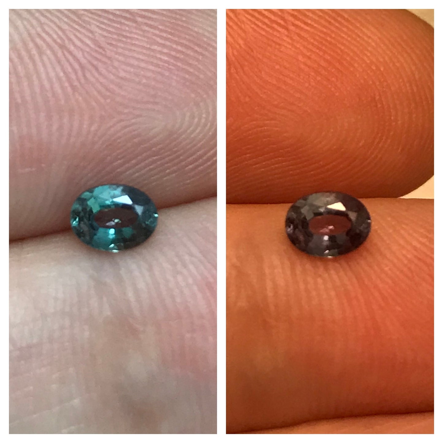 0.33 ct Natural Alexandrite Chrysoberyl 4.8x3.7mm Green Violet Loose Real Gemstone Faceted Gem Rare Carat Color Change Oval