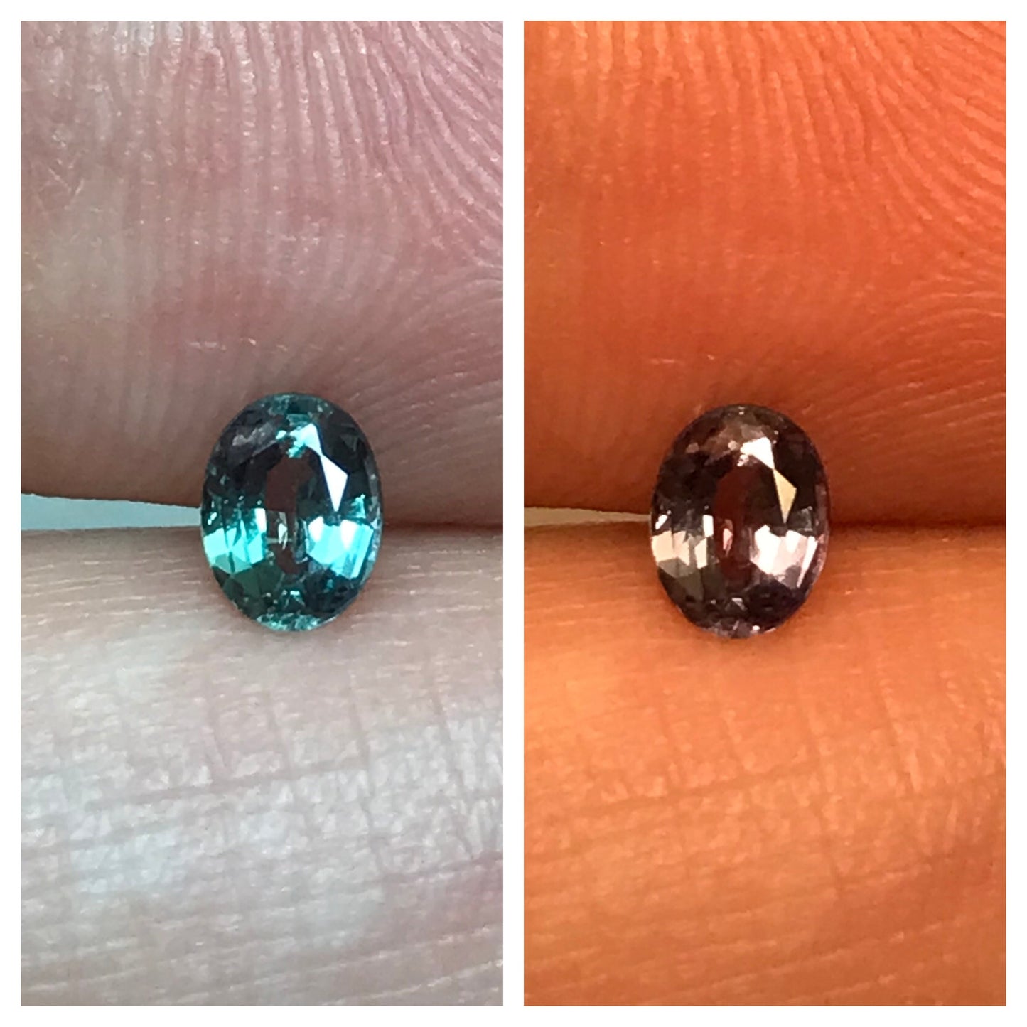 0.33 ct Natural Alexandrite Chrysoberyl 4.8x3.7mm Green Violet Loose Real Gemstone Faceted Gem Rare Carat Color Change Oval