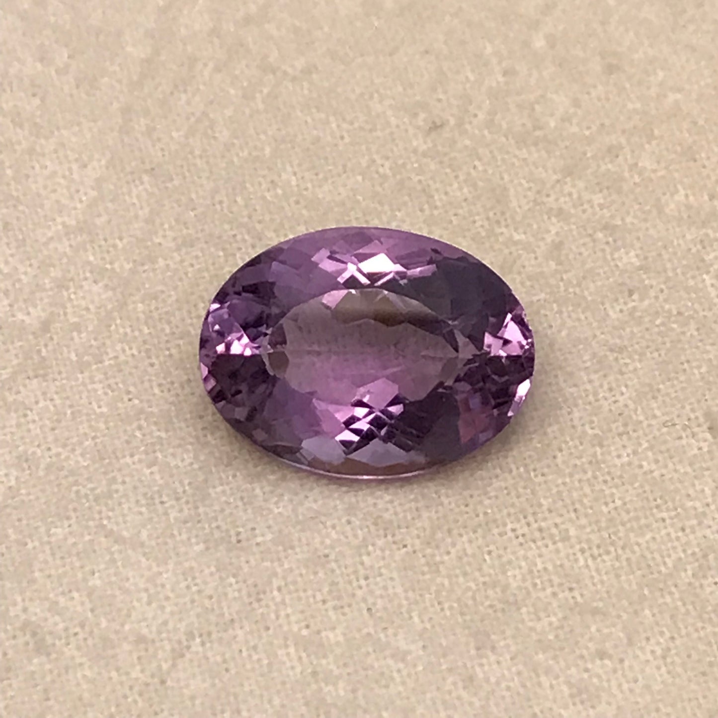 16x12mm Purple Amethyst, Oval, 8.25 carat Loose Gem Reclaimed/Recycled Gemstone Faceted for Jewelry setting, February Birthstone
