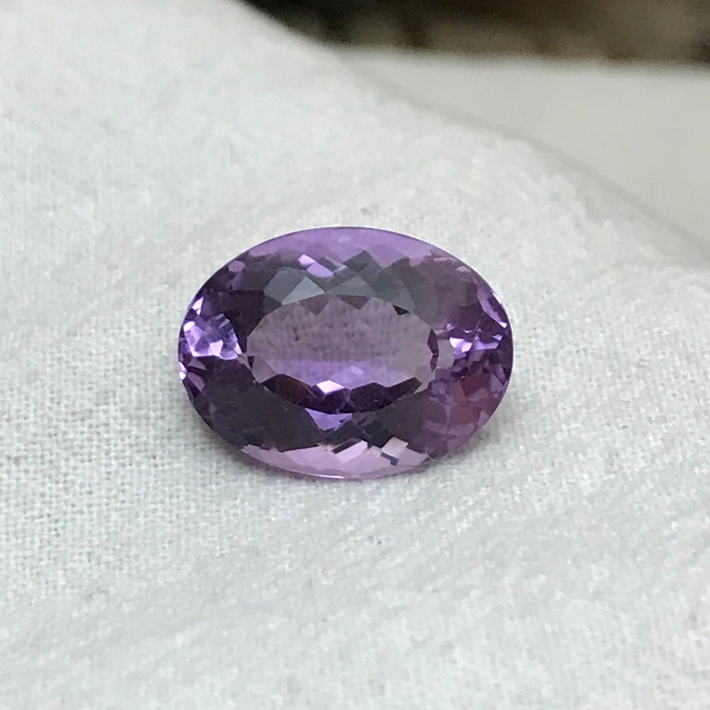 16x12mm Purple Amethyst, Oval, 8.25 carat Loose Gem Reclaimed/Recycled Gemstone Faceted for Jewelry setting, February Birthstone