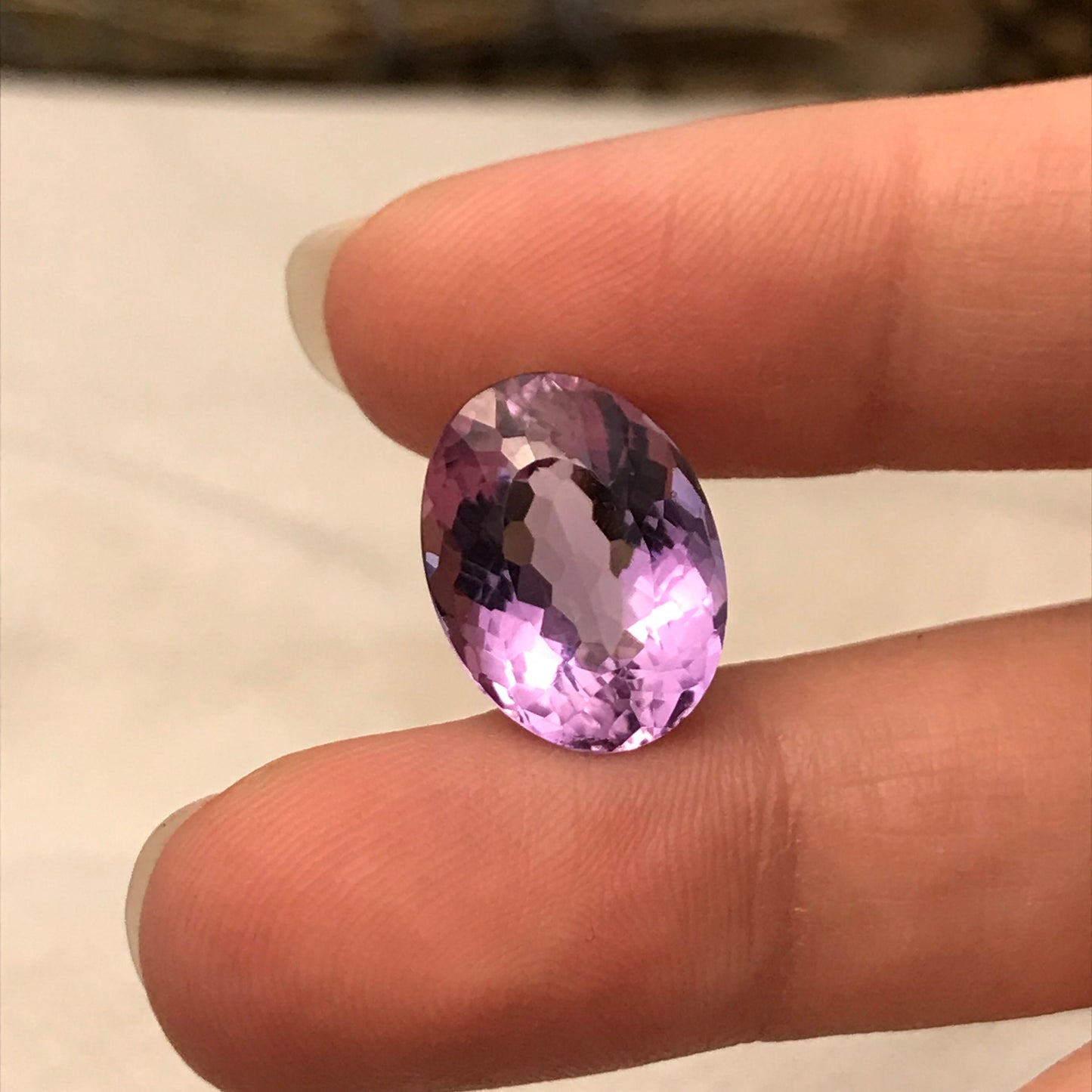 16x12mm Purple Amethyst, Oval, 8.25 carat Loose Gem Reclaimed/Recycled Gemstone Faceted for Jewelry setting, February Birthstone