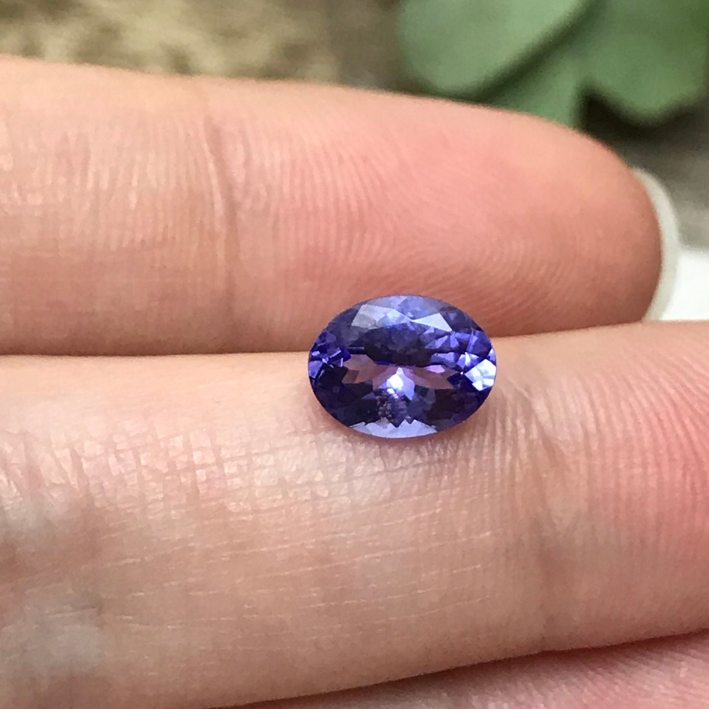 1.55 ct Natural Tanzanite 8.5x6.5mm Oval Bluish Violet Genuine Gemstone Loose Gem or faceted stone  Bluish Purple