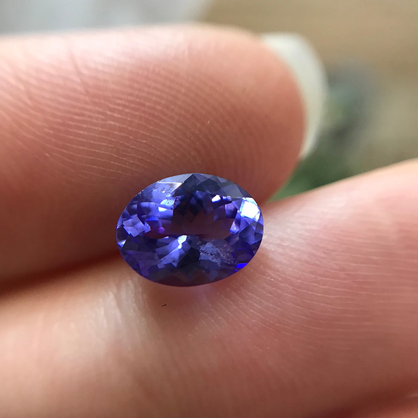 1.55 ct Natural Tanzanite 8.5x6.5mm Oval Bluish Violet Genuine Gemstone Loose Gem or faceted stone  Bluish Purple