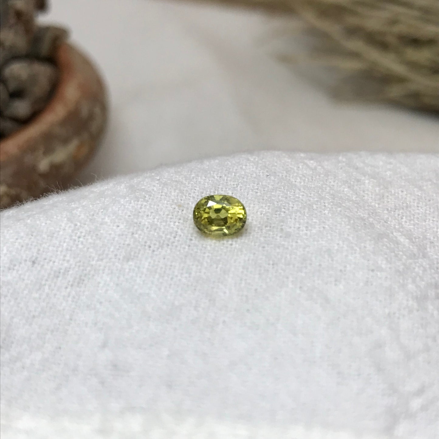 Natural Yellow Sapphire 5x4mm 0.57 Carats Oval Cut Corundum Faceted Loose  Gemstone, Heated Sapphire