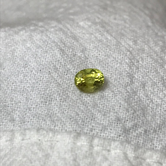 Natural Yellow Sapphire 5x4mm 0.57 Carats Oval Cut Corundum Faceted Loose  Gemstone, Heated Sapphire
