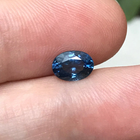 7x5mm Natural Blue Sapphire 1.11 Carats Oval Cut Blue Corundum, Medium Blue Sapphire Faceted Loose Sapphire, Unmounted Gemstone