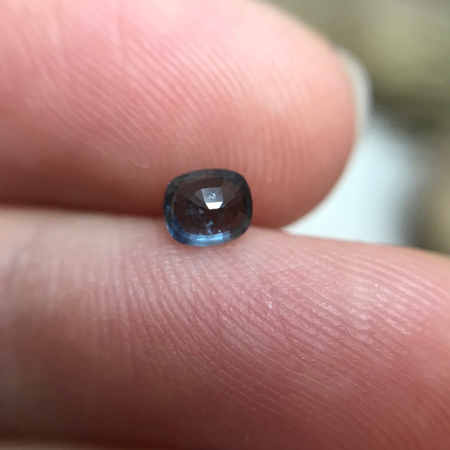 0.40 carat Natural Blue Sapphire 4.4x3.8mm Cushion Cut, Heated, Faceted Loose Gemstone Unmounted Gem, 4.5x4mm