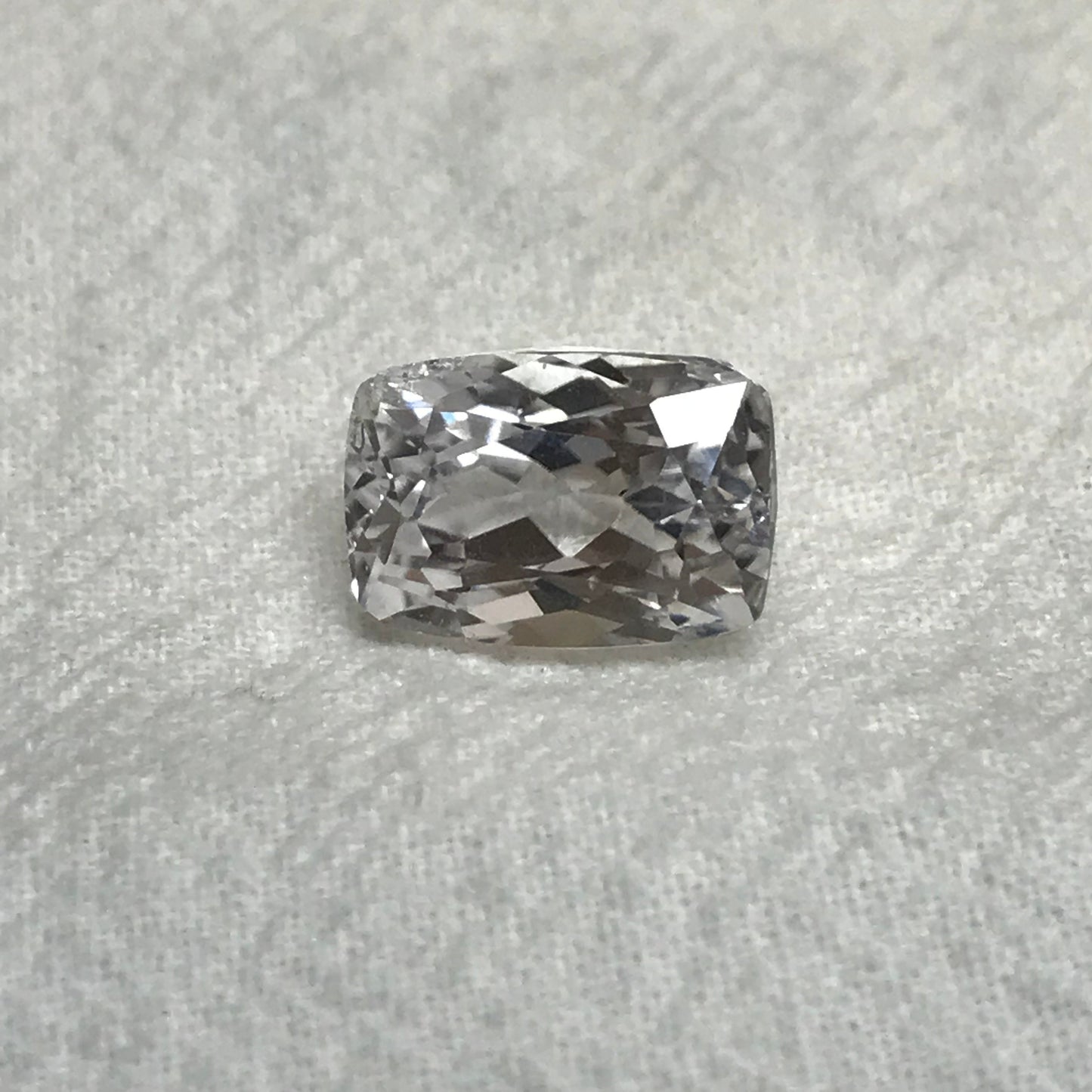 9.70 ct Light Kunzite/Spodumene 13x9mm Cushion Cut, Nearly Colorless Spodumene, Faceted Loose Gemstone,