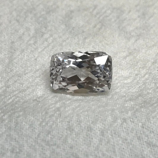 9.70 ct Light Kunzite/Spodumene 13x9mm Cushion Cut, Nearly Colorless Spodumene, Faceted Loose Gemstone,