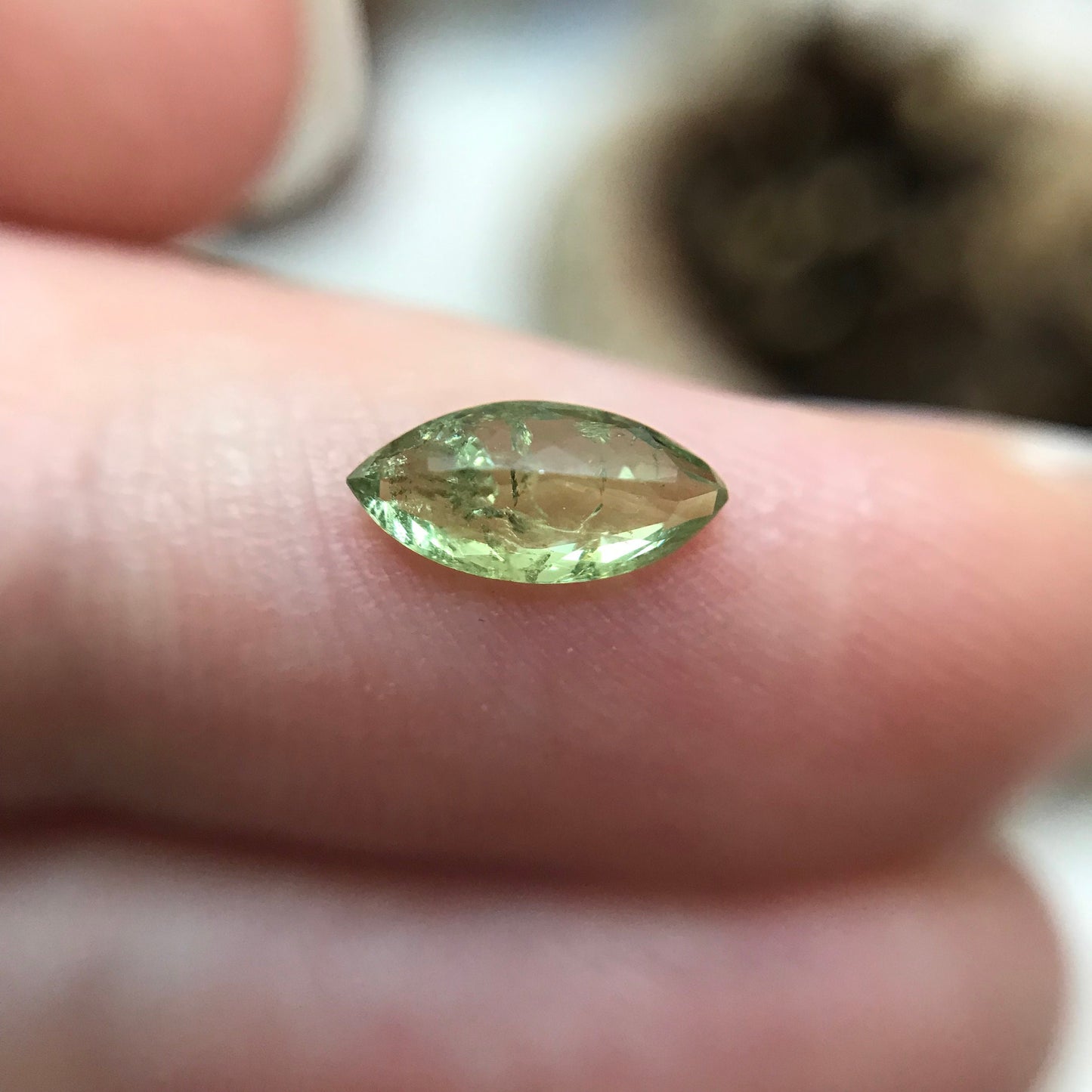 0.66 ct Natural Demantoid Garnet 8x4mm Marquise Cut, Faceted Loose Green Garnet, Andradite Garnet, Loose Gemstone