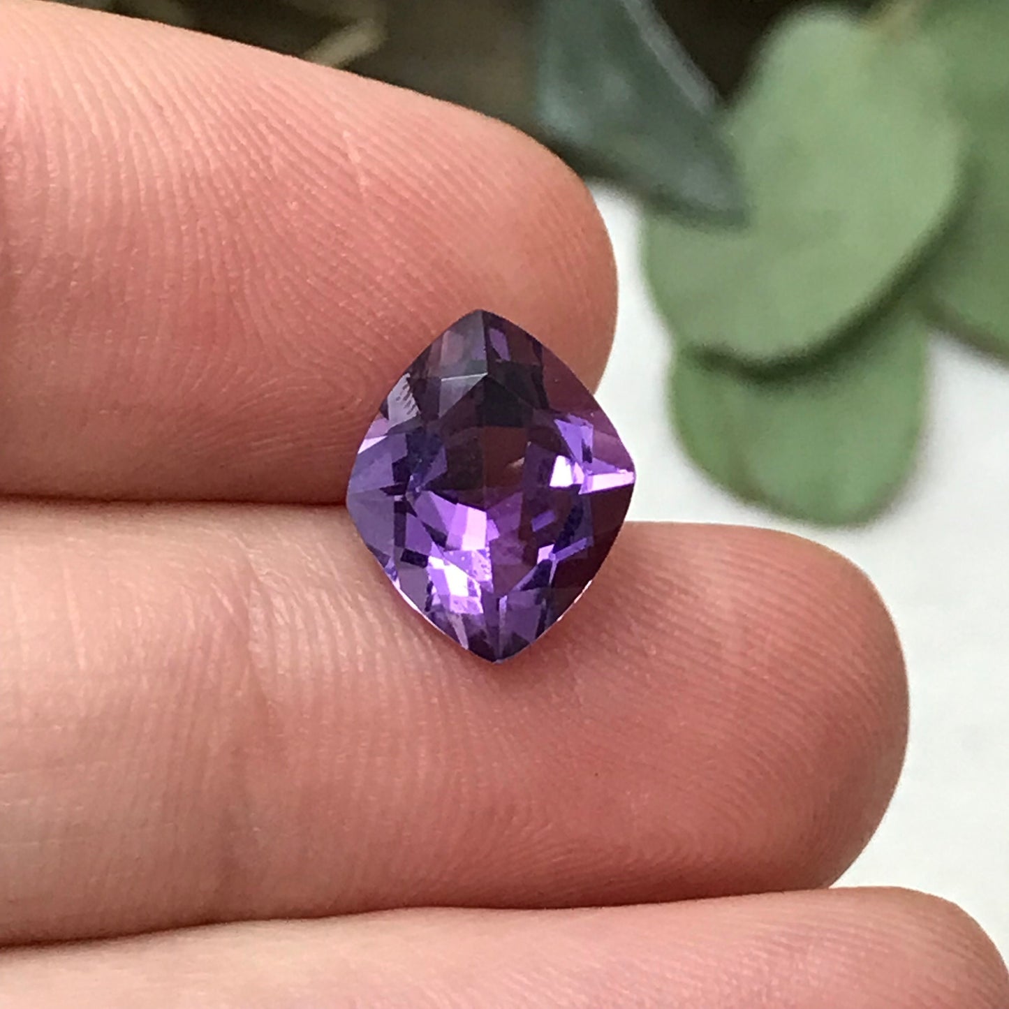 Fancy Purple Amethyst 2.35 Carat, 11x9mm Lozenge Cut Loose Natural Amethyst, Faceted Purple, February Birthstone Gem, US Seller