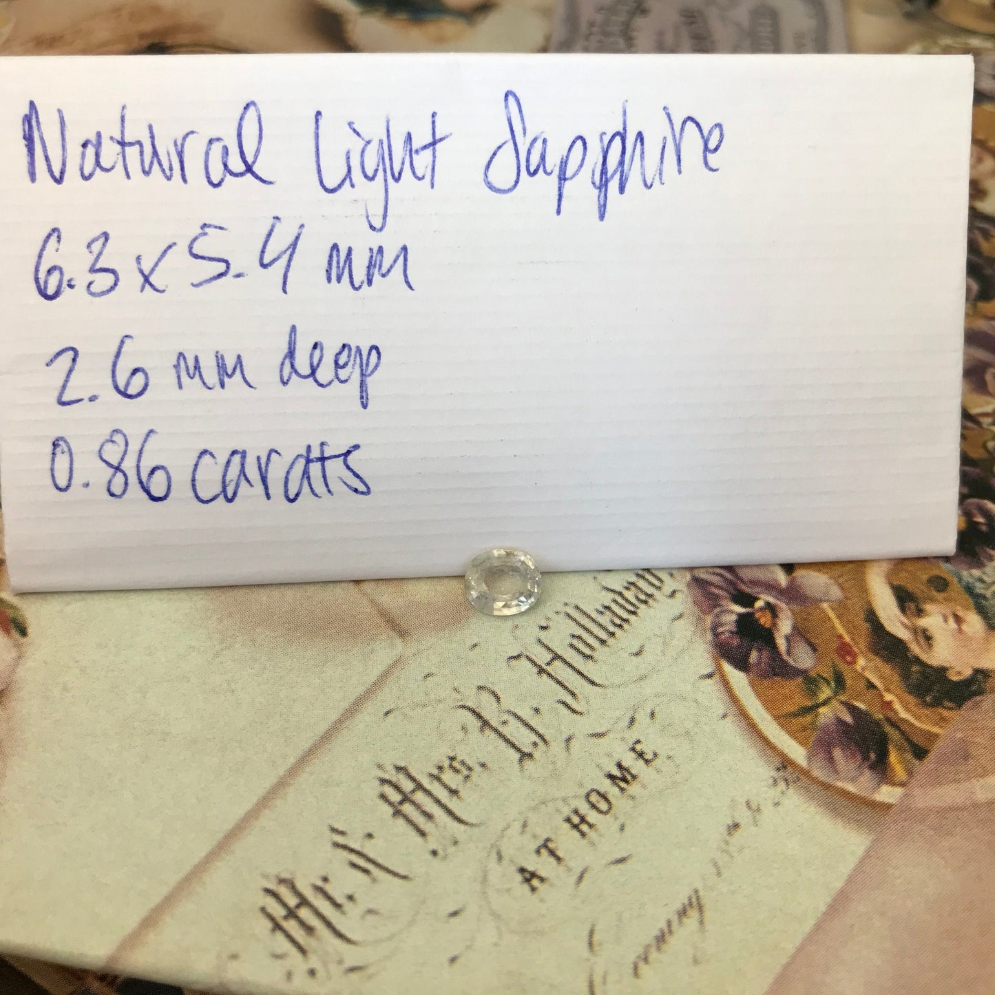 Natural Light Purple Sapphire 6.3x5.4mm 0.86 Carats Oval Cut Corundum Faceted Loose Unmounted Gem, Earth Mined Sapphire