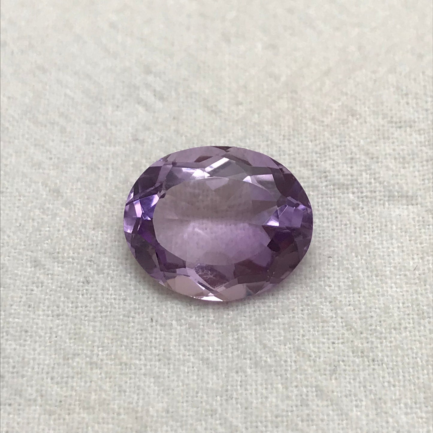 7.81 ct Light Purple Amethyst, 15.3x12.4mm Oval, Loose Gem Reclaimed/Recycled Gemstone Faceted for Jewelry setting, February Birthstone