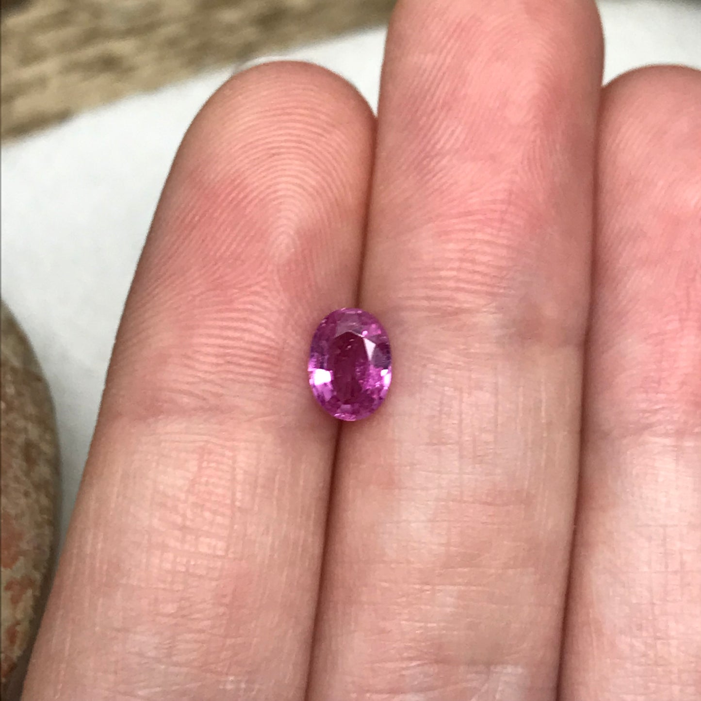 7x5mm Natural Vivid Pink Sapphire 1 Carat Oval Cut Corundum Faceted Loose Unmounted Gemstone, Earth Mined Sapphire cts