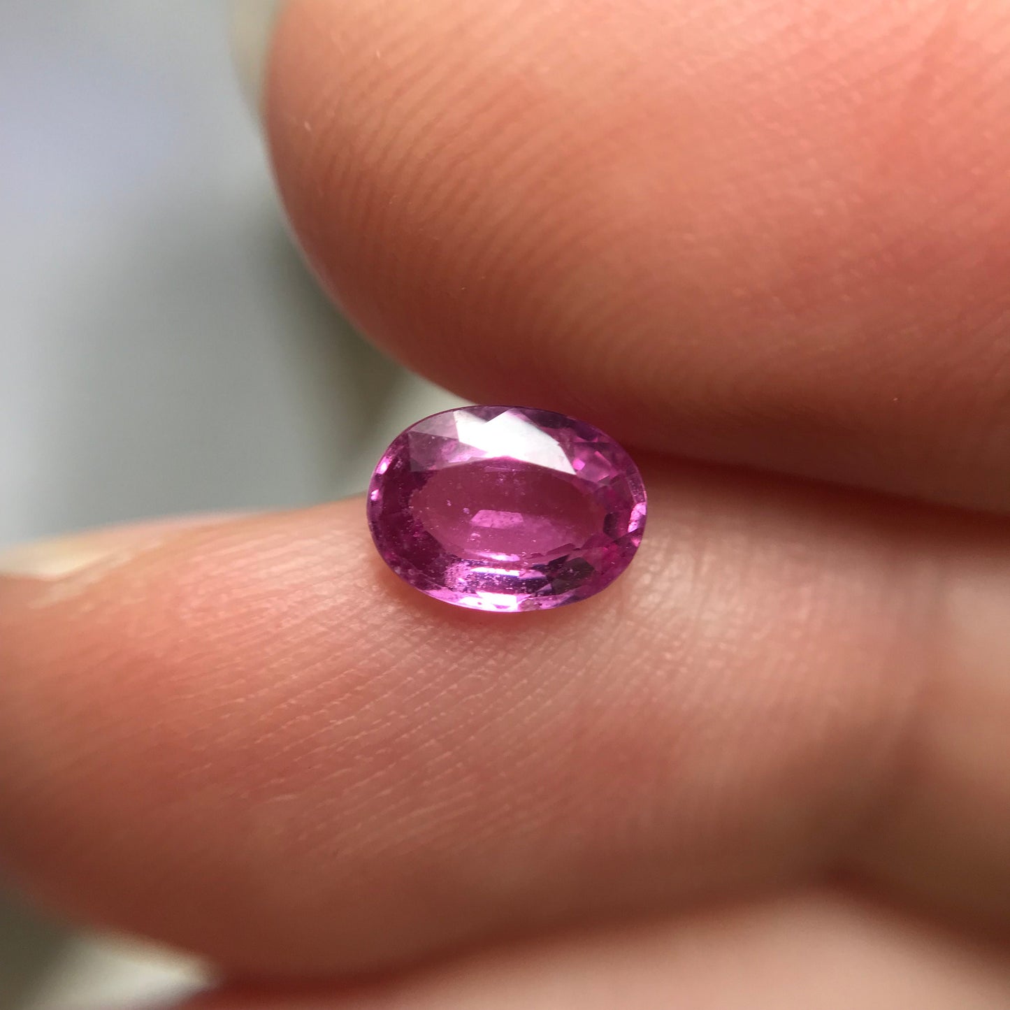 7x5mm Natural Vivid Pink Sapphire 1 Carat Oval Cut Corundum Faceted Loose Unmounted Gemstone, Earth Mined Sapphire cts
