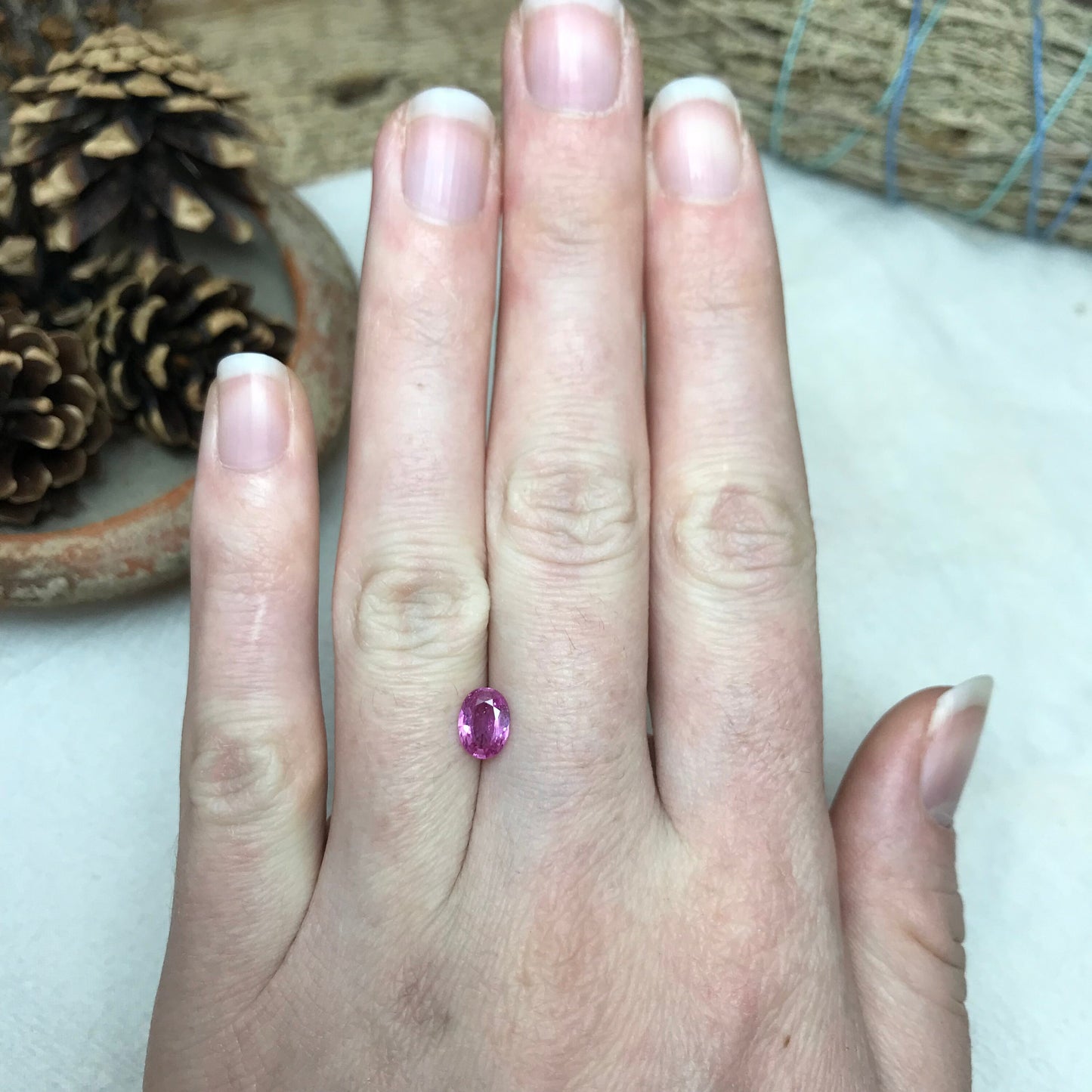 7x5mm Natural Vivid Pink Sapphire 1 Carat Oval Cut Corundum Faceted Loose Unmounted Gemstone, Earth Mined Sapphire cts