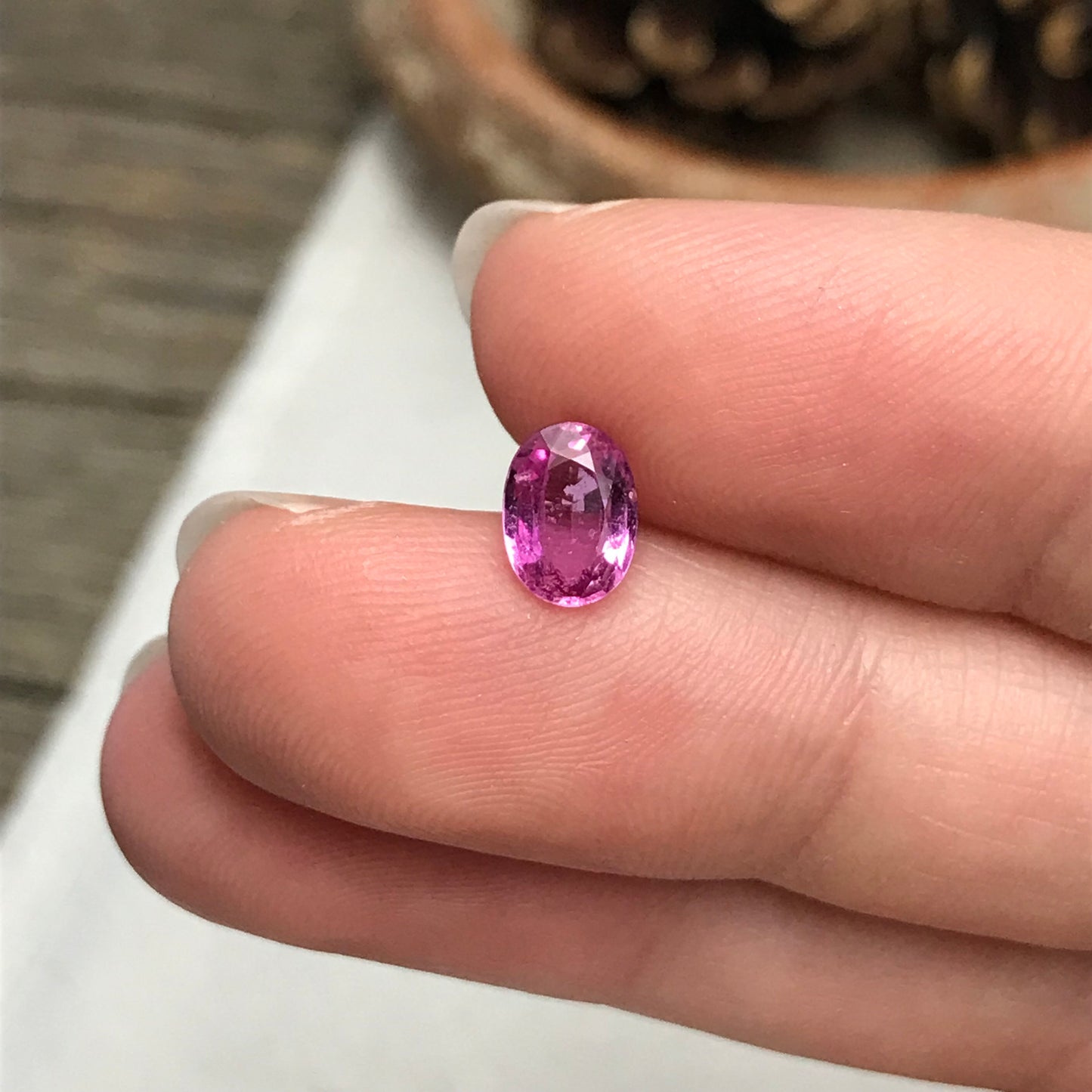 7x5mm Natural Vivid Pink Sapphire 1 Carat Oval Cut Corundum Faceted Loose Unmounted Gemstone, Earth Mined Sapphire cts