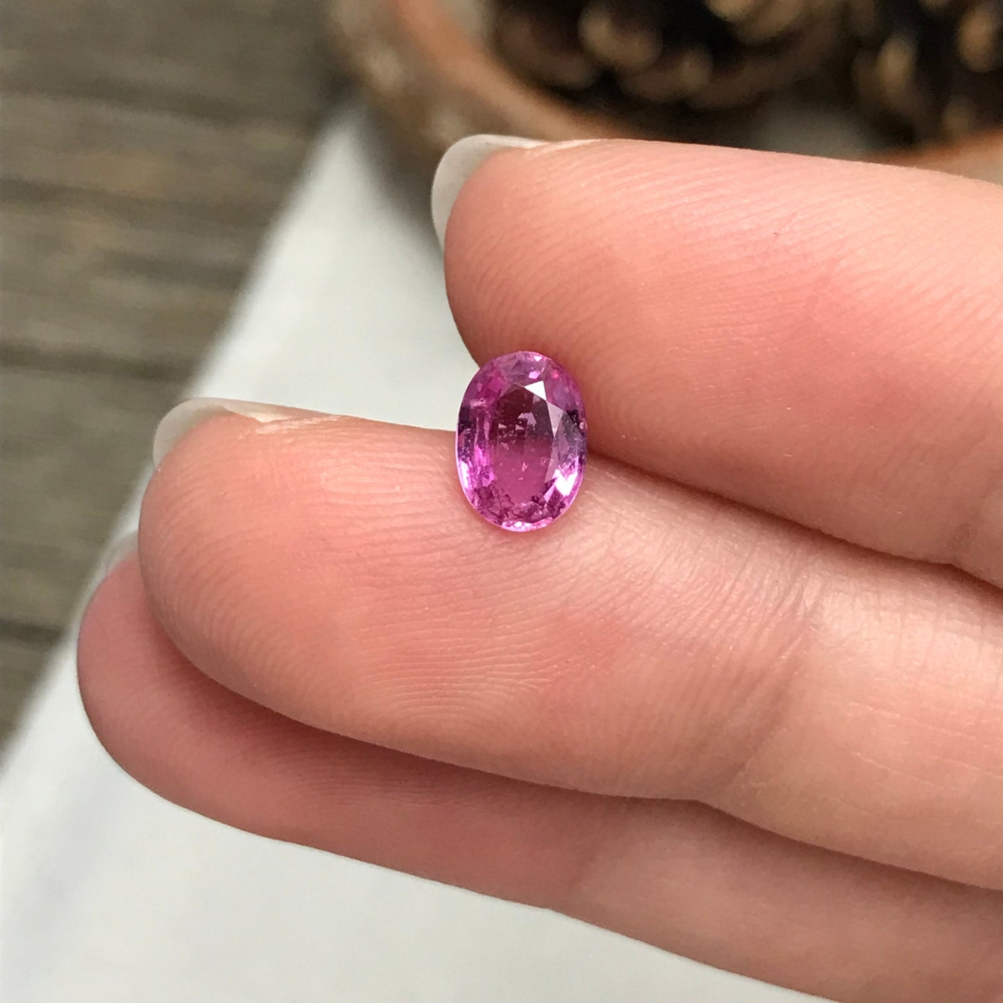 7x5mm Natural Vivid Pink Sapphire 1 Carat Oval Cut Corundum Faceted Loose Unmounted Gemstone, Earth Mined Sapphire cts