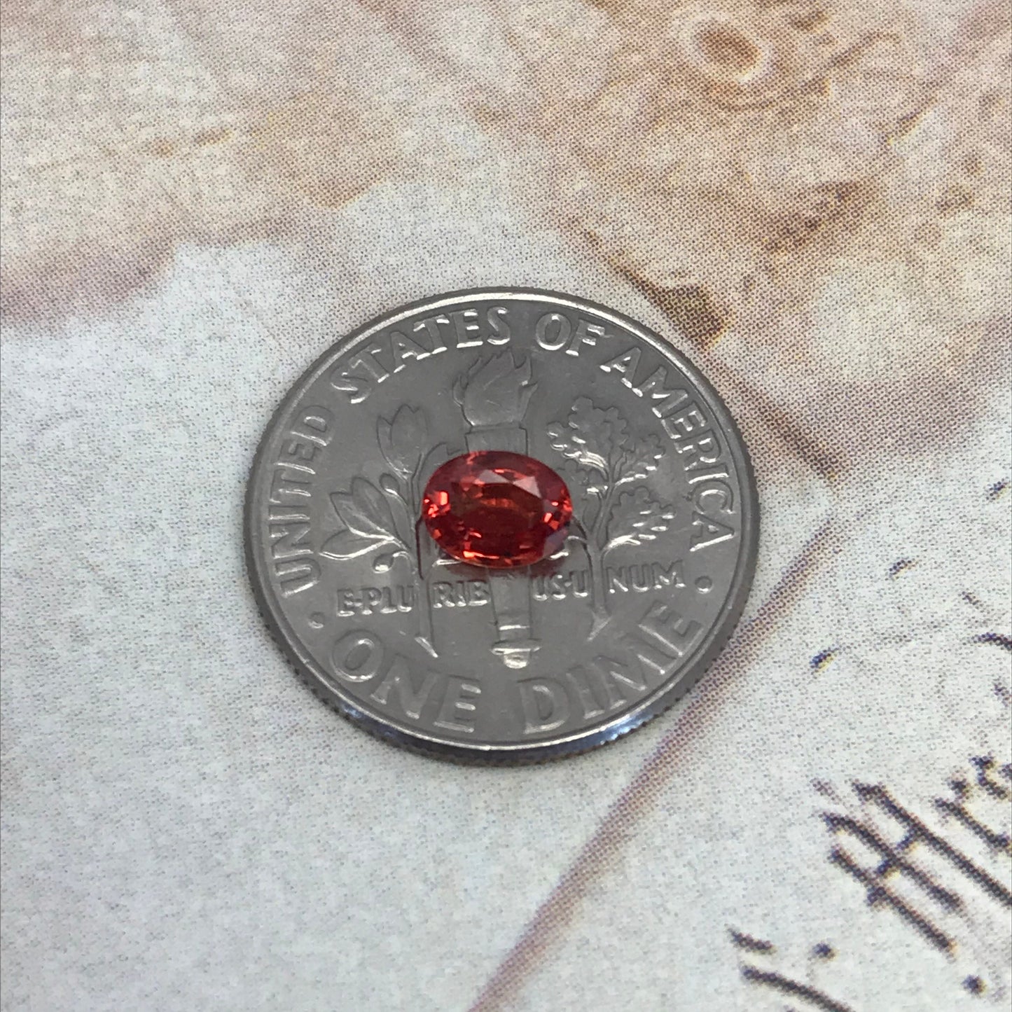 Natural Reddish Orange Sapphire 5x4mm 0.38 Carat Oval Cut Faceted Gem Loose Unmounted Gemstone Earth Mined Beryllium Treated