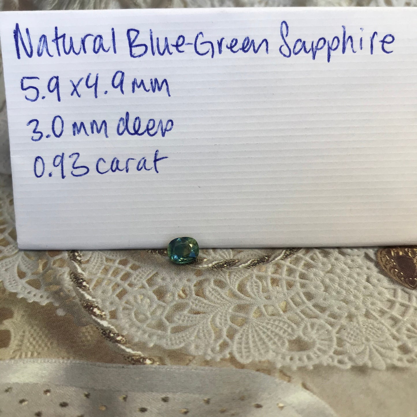 Natural Bi-Color Sapphire 6x5mm Oval Cut 0.93 Carat Corundum Faceted Loose Unmounted Gemstone Earth Mined Gem - US Seller - Peacock Sapphire