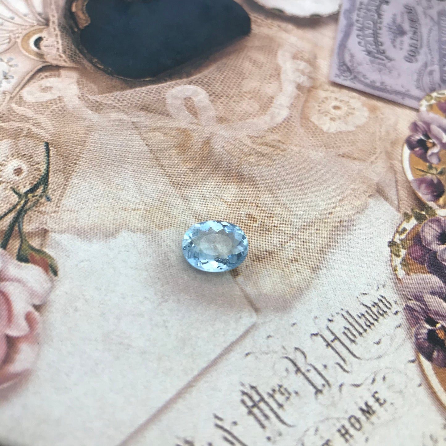 10x8mm Natural Greenish Blue Aquamarine 2.69 carats Light Blue Oval Cut Loose Gem Faceted Gemstone Beryl March Birthstone