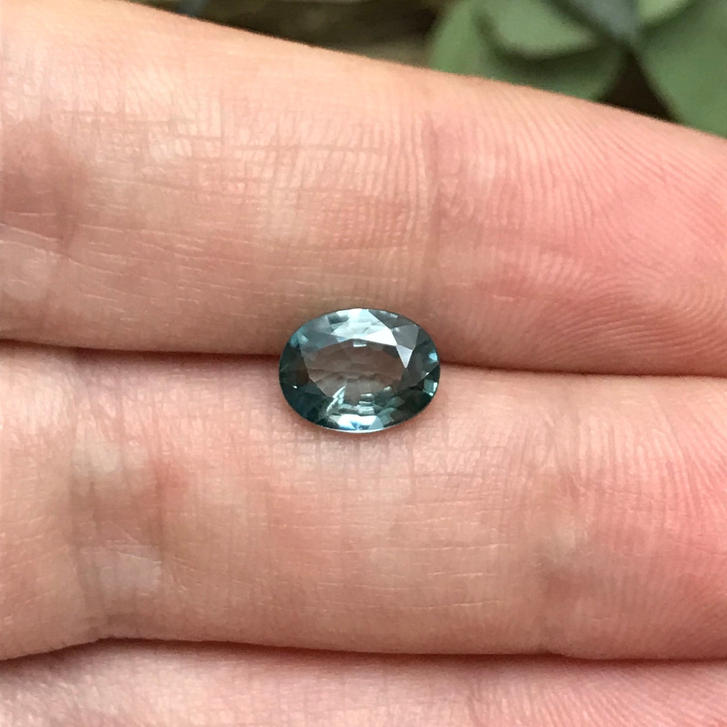 8x6mm Green Blue Zircon 1.65 carat Oval Loose Gemstone Unmounted, Sea Blue Zircon, December Birthstone, Natural Loose Zircon