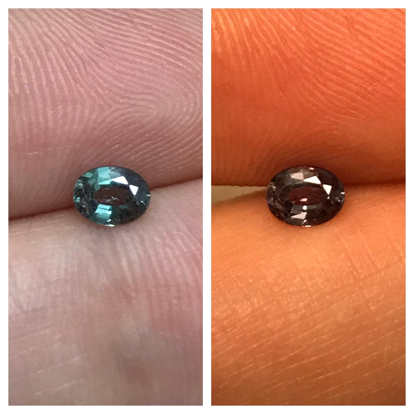 0.33 ct Natural Alexandrite Chrysoberyl 4.8x3.7mm Green Violet Loose Real Gemstone Faceted Gem Rare Carat Color Change Oval