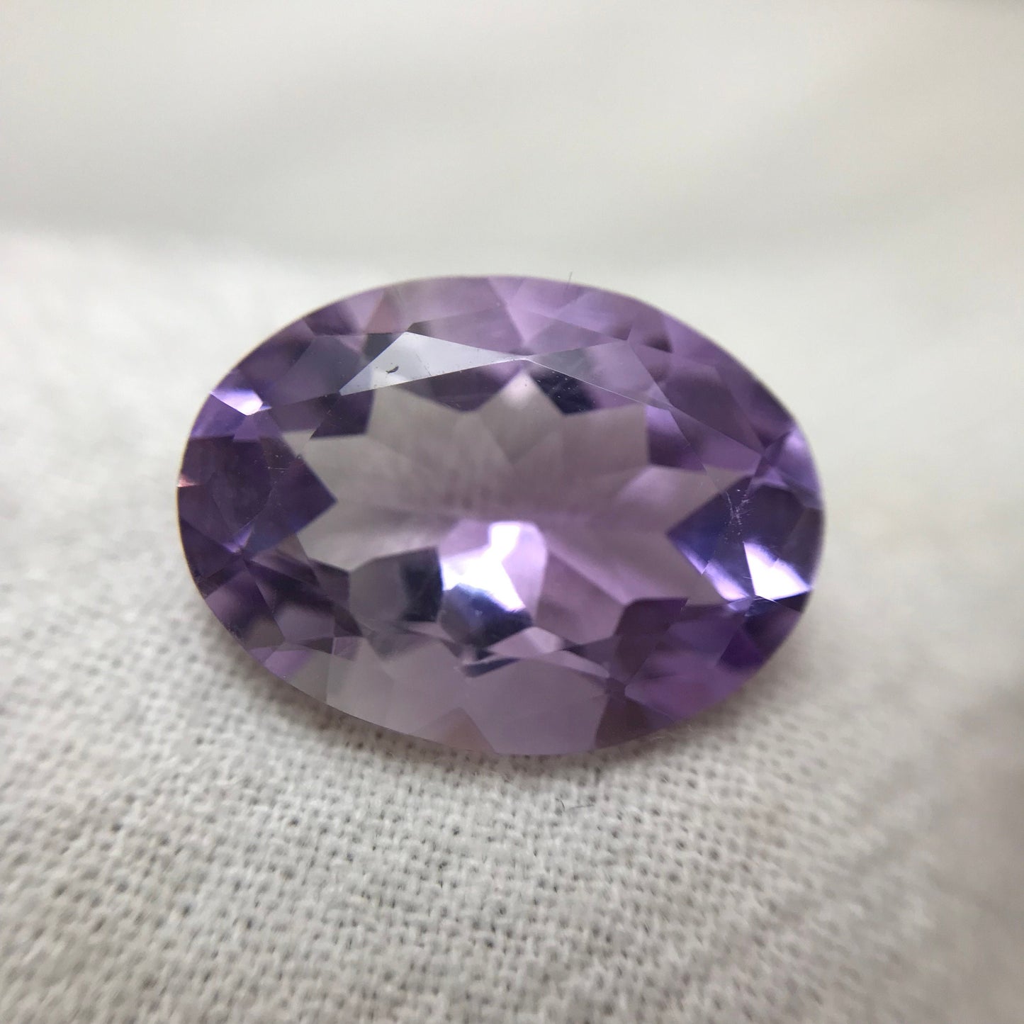 16x12mm  Light Purple Amethyst, Oval, 8.20 carat Loose Gem Reclaimed/Recycled Gemstone Faceted for Jewelry setting, February Birthstone