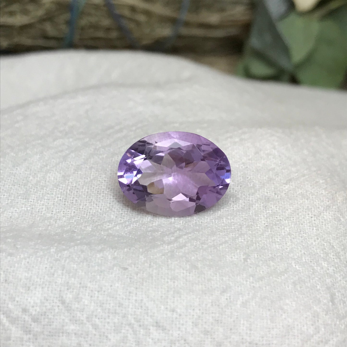 16x12mm  Light Purple Amethyst, Oval, 8.20 carat Loose Gem Reclaimed/Recycled Gemstone Faceted for Jewelry setting, February Birthstone