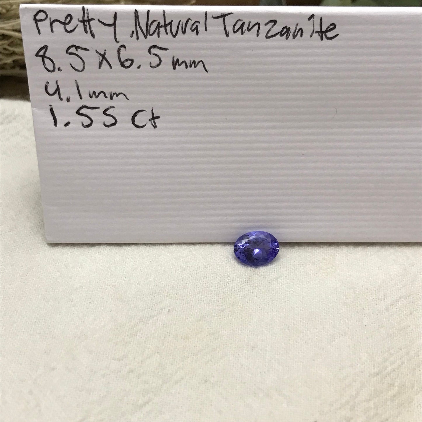 1.55 ct Natural Tanzanite 8.5x6.5mm Oval Bluish Violet Genuine Gemstone Loose Gem or faceted stone  Bluish Purple