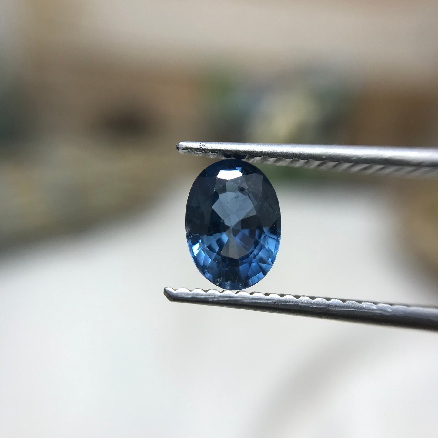 7x5mm Natural Blue Sapphire 1.11 Carats Oval Cut Blue Corundum, Medium Blue Sapphire Faceted Loose Sapphire, Unmounted Gemstone