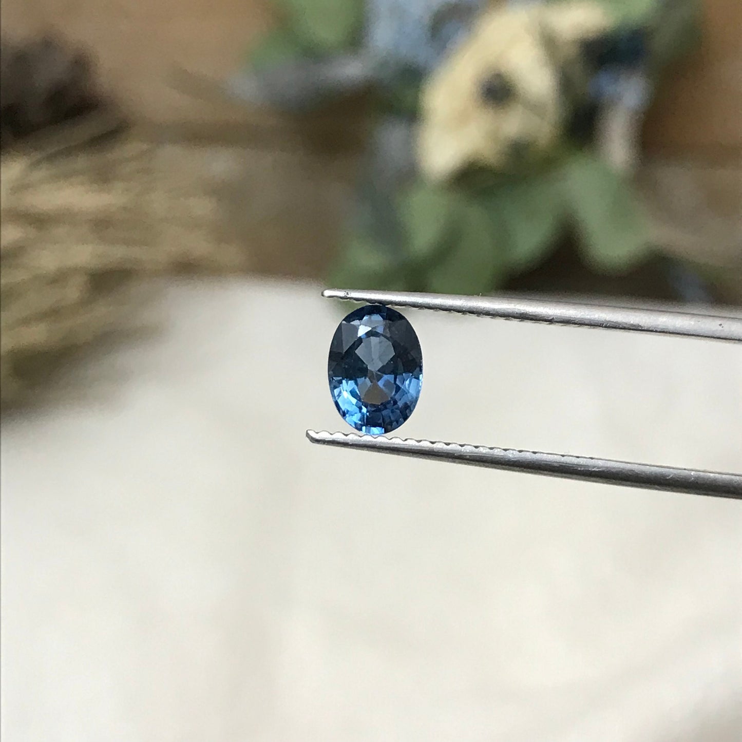 7x5mm Natural Blue Sapphire 1.11 Carats Oval Cut Blue Corundum, Medium Blue Sapphire Faceted Loose Sapphire, Unmounted Gemstone