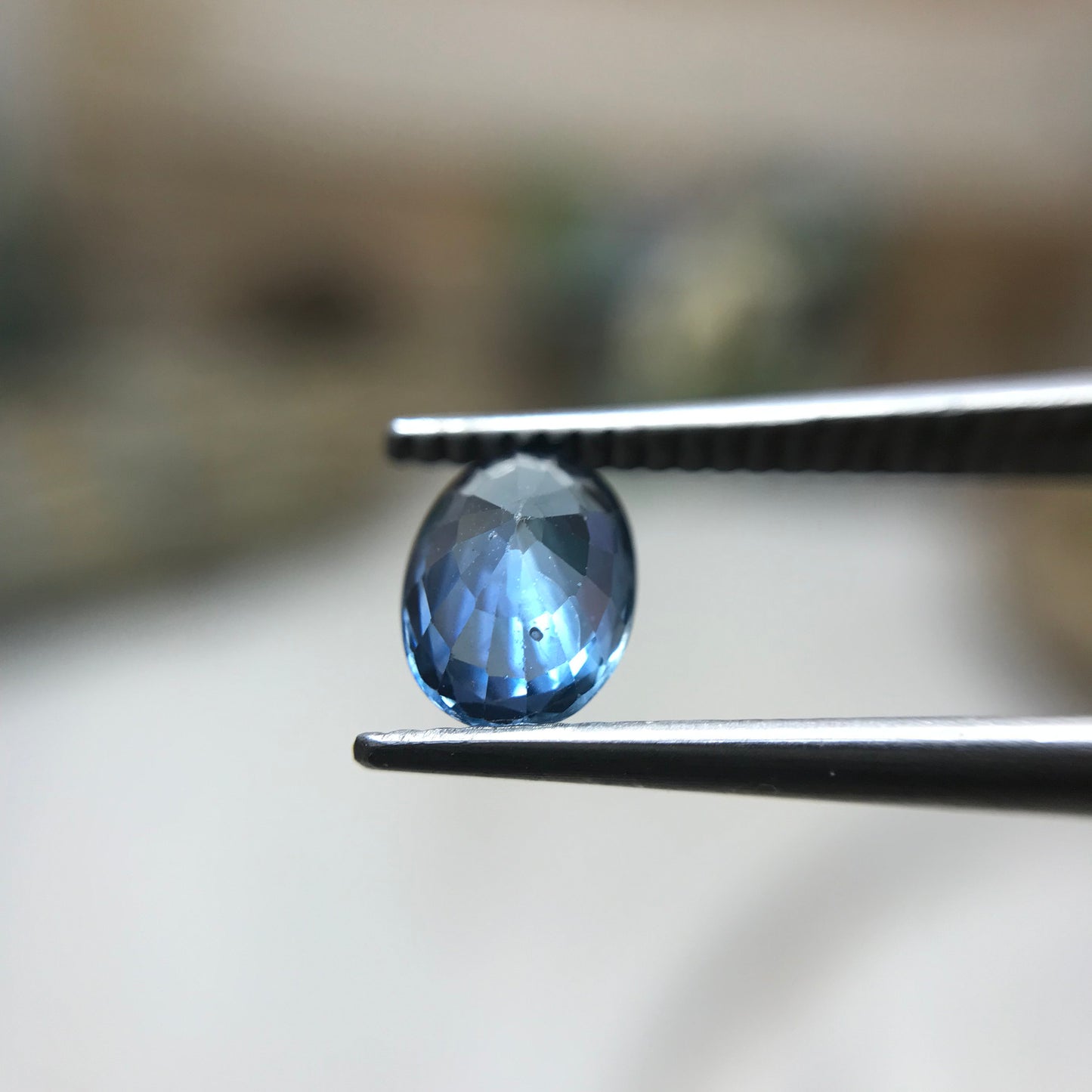 7x5mm Natural Blue Sapphire 1.11 Carats Oval Cut Blue Corundum, Medium Blue Sapphire Faceted Loose Sapphire, Unmounted Gemstone