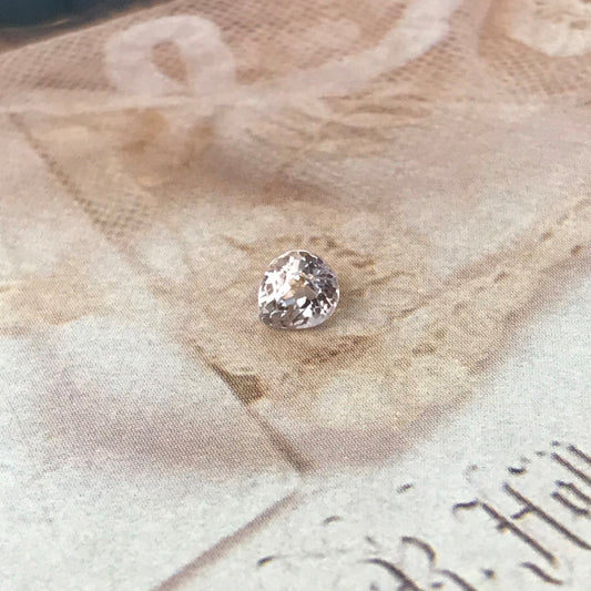 0.73 ct Natural Pink Tourmaline 5.3x4.7mm Faceted Loose Unmounted Gemstone Pear Cut Very Light Pink