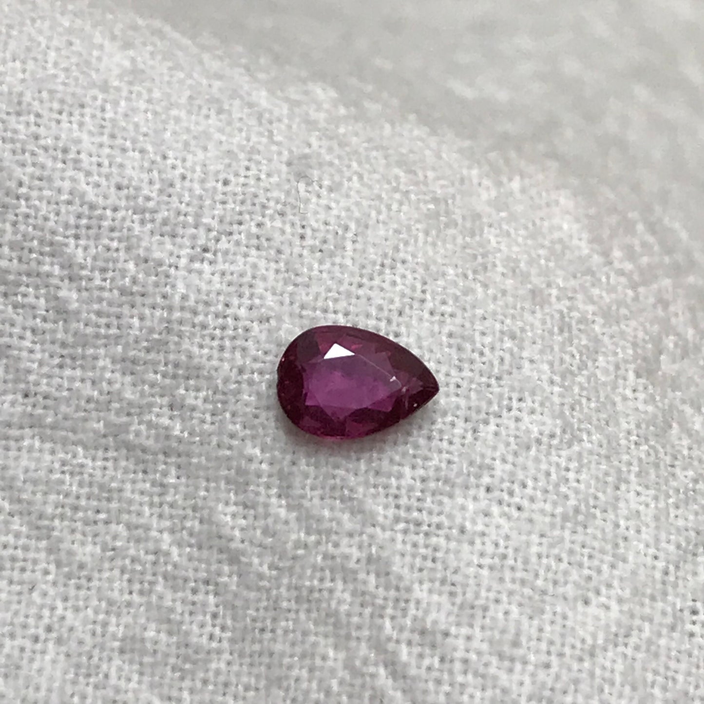 0.38 ct Natural Ruby 5.5x4mm Pear Cut, Loose Imperfect Gemstone, Faceted Gem, Red Beautiful July Birthstone, Genuine Earth Mined