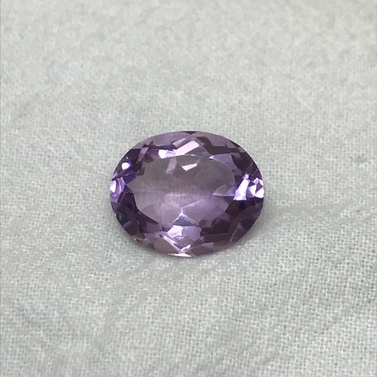 7.81 ct Light Purple Amethyst, 15.3x12.4mm Oval, Loose Gem Reclaimed/Recycled Gemstone Faceted for Jewelry setting, February Birthstone