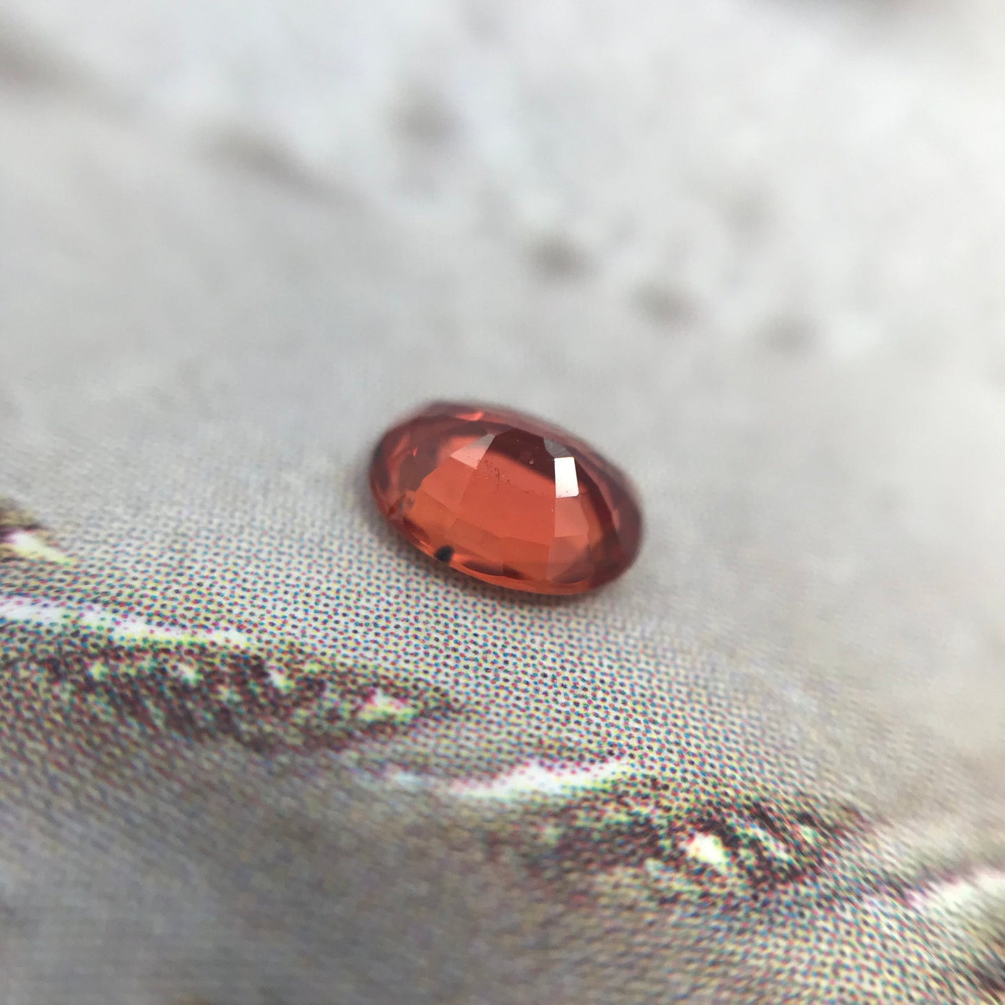 Natural Reddish Orange Sapphire 5x4mm 0.38 Carat Oval Cut Faceted Gem Loose Unmounted Gemstone Earth Mined Beryllium Treated