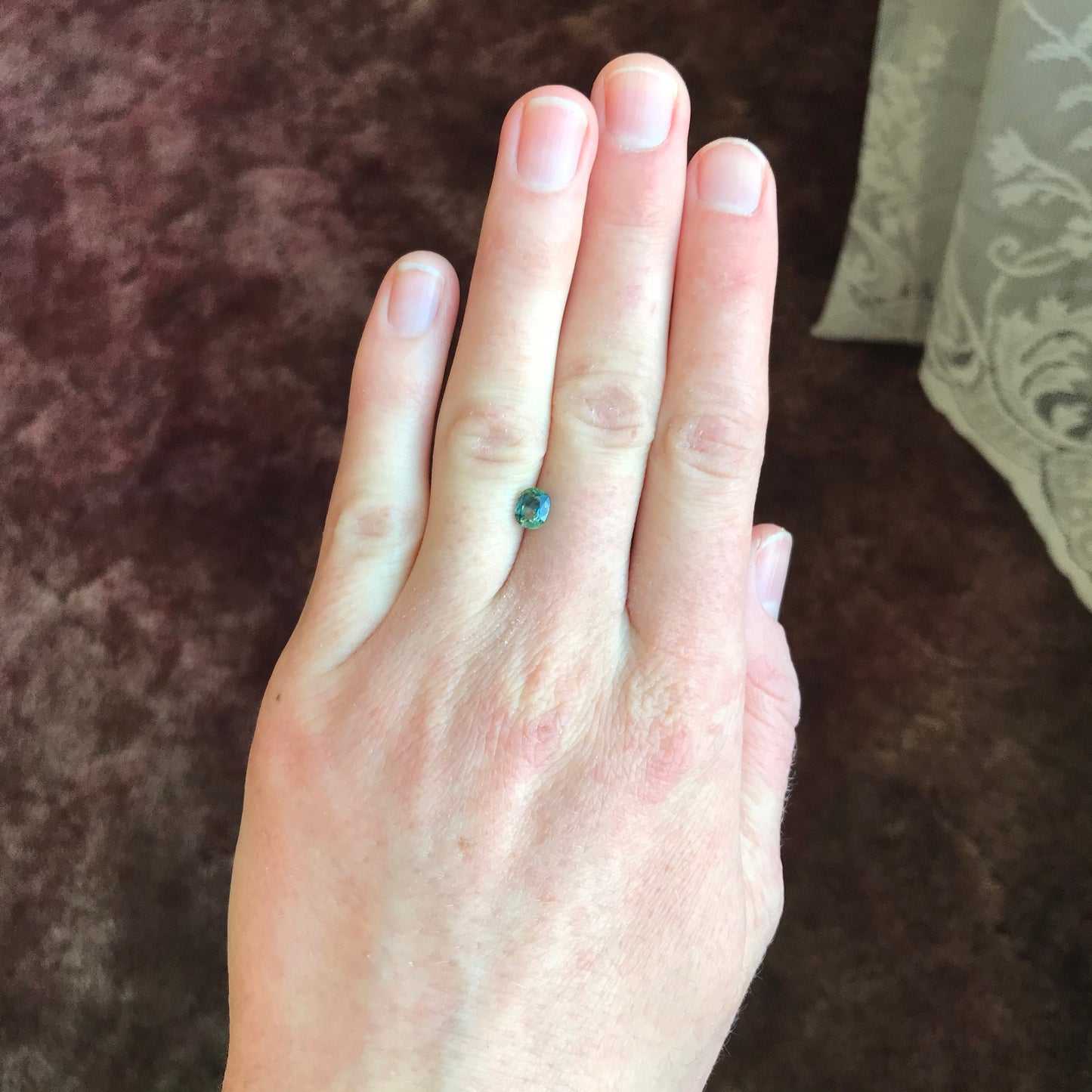 Natural Bi-Color Sapphire 6x5mm Oval Cut 0.93 Carat Corundum Faceted Loose Unmounted Gemstone Earth Mined Gem - US Seller - Peacock Sapphire