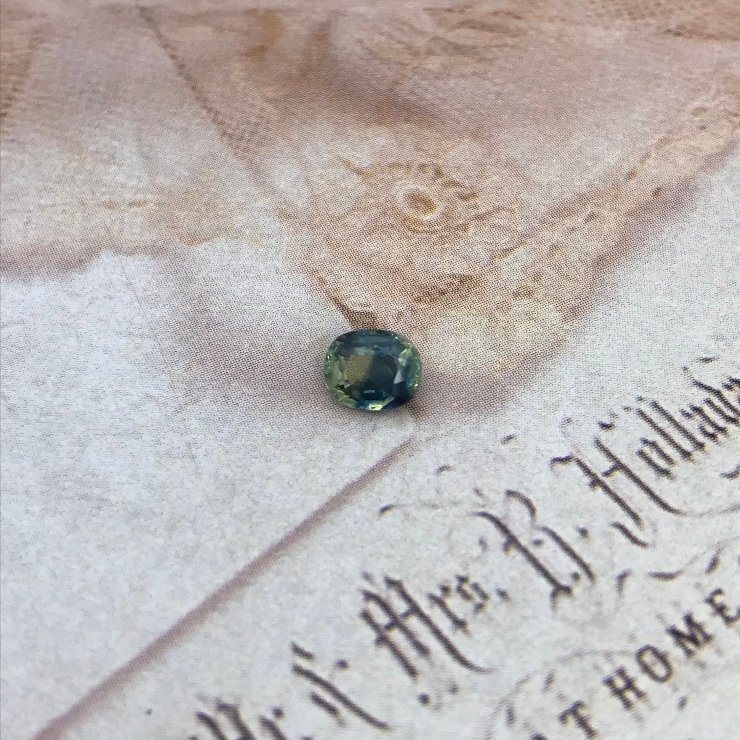 Natural Bi-Color Sapphire 6x5mm Oval Cut 0.93 Carat Corundum Faceted Loose Unmounted Gemstone Earth Mined Gem - US Seller - Peacock Sapphire