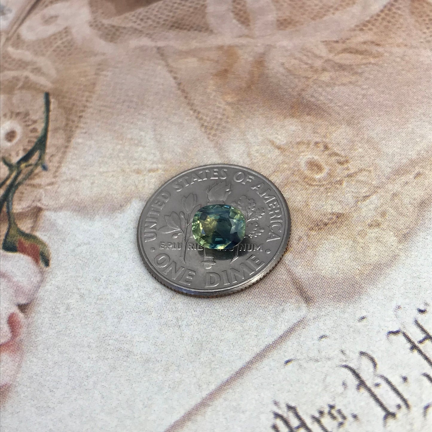 Natural Bi-Color Sapphire 6x5mm Oval Cut 0.93 Carat Corundum Faceted Loose Unmounted Gemstone Earth Mined Gem - US Seller - Peacock Sapphire