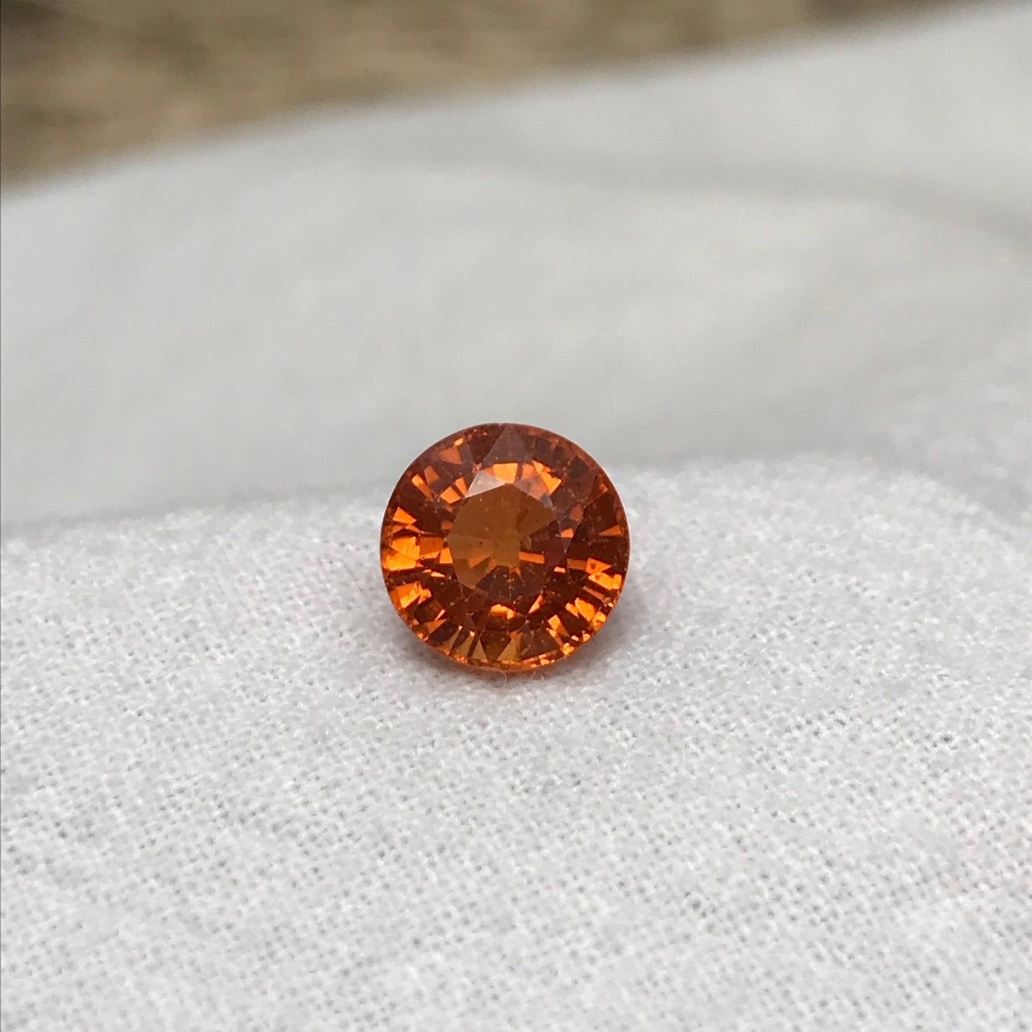 8mm Natural Orange Mandarin Spessartite Garnet 3.30 carat Round Faceted Gemstone Loose Gem Orange Fanta Garnet, Recycled Gems