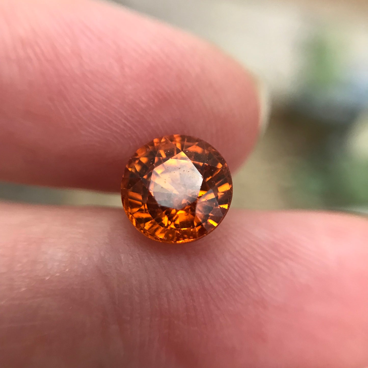 8mm Natural Orange Mandarin Spessartite Garnet 3.30 carat Round Faceted Gemstone Loose Gem Orange Fanta Garnet, Recycled Gems