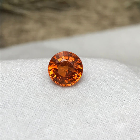 8mm Natural Orange Mandarin Spessartite Garnet 3.30 carat Round Faceted Gemstone Loose Gem Orange Fanta Garnet, Recycled Gems