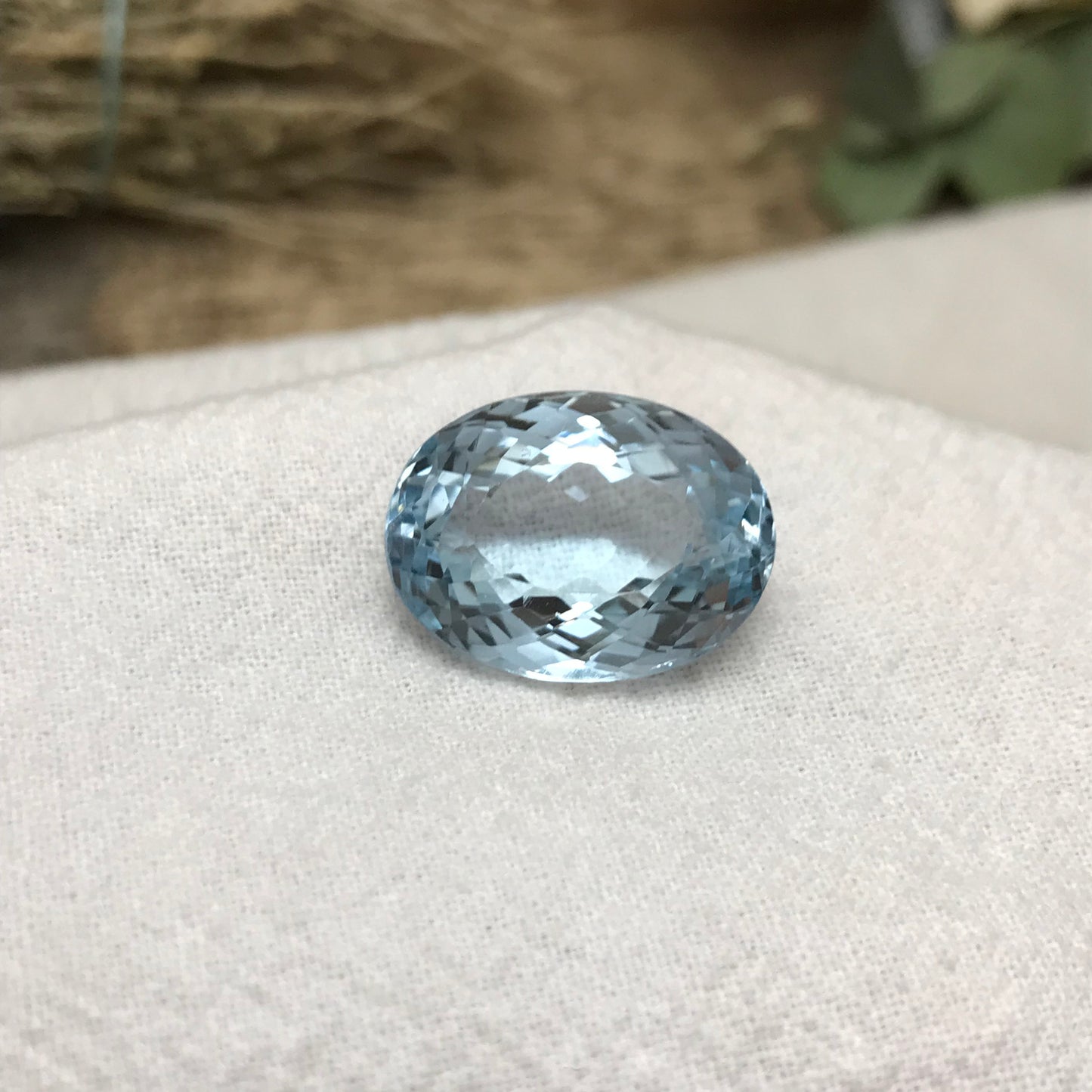 23 carat, Light Blue Topaz 19.3x14.3mm Oval Cut Gem Tested Loose Reclaimed/Recycled Gemstone, Sky Blue, December Birthstone, 19x14mm