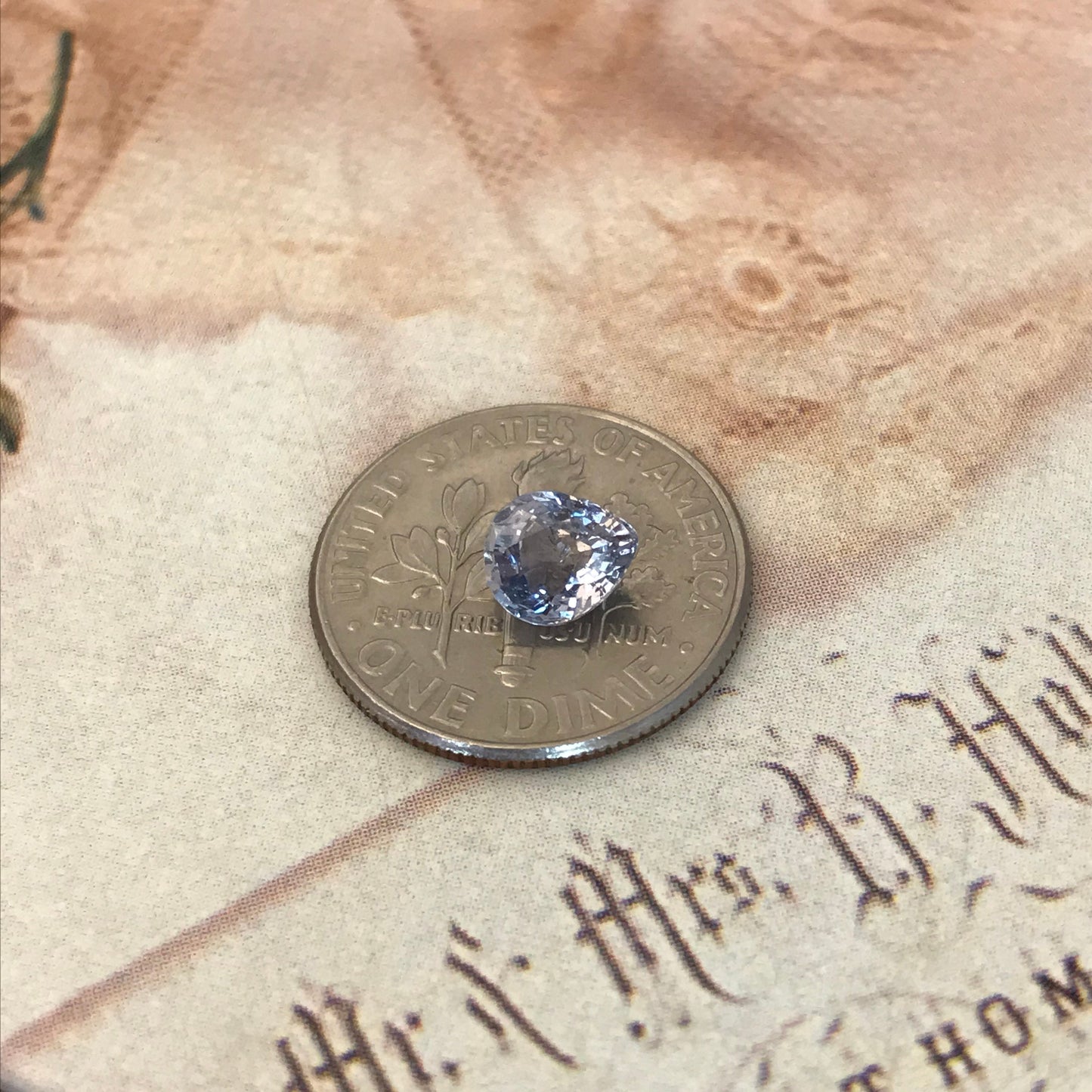 Natural Light Violet Blue Sapphire 0.88 carat 6 x 5.2 mm Pear Cut, Faceted Loose Gemstone Light Purple Blue Unmounted Gem 6 x 5mm