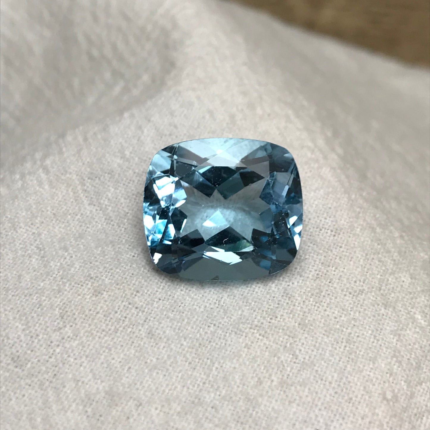 18.56 ct Sky Blue Topaz 16x14.5 Cushion Cut Loose Gemstone Blue Topaz, Recycled Faceted Blue Topaz, December Birthstone