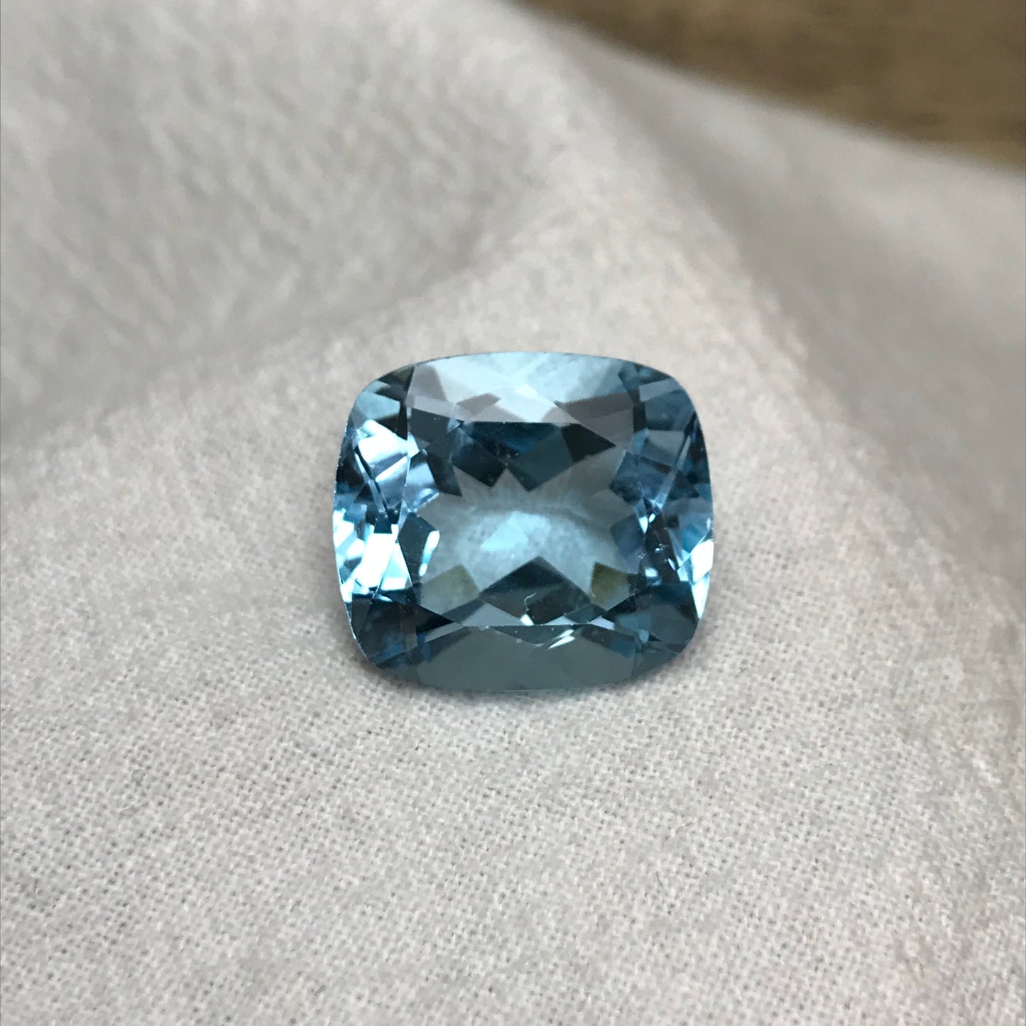 18.56 ct Sky Blue Topaz 16x14.5 Cushion Cut Loose Gemstone Blue Topaz, Recycled Faceted Blue Topaz, December Birthstone