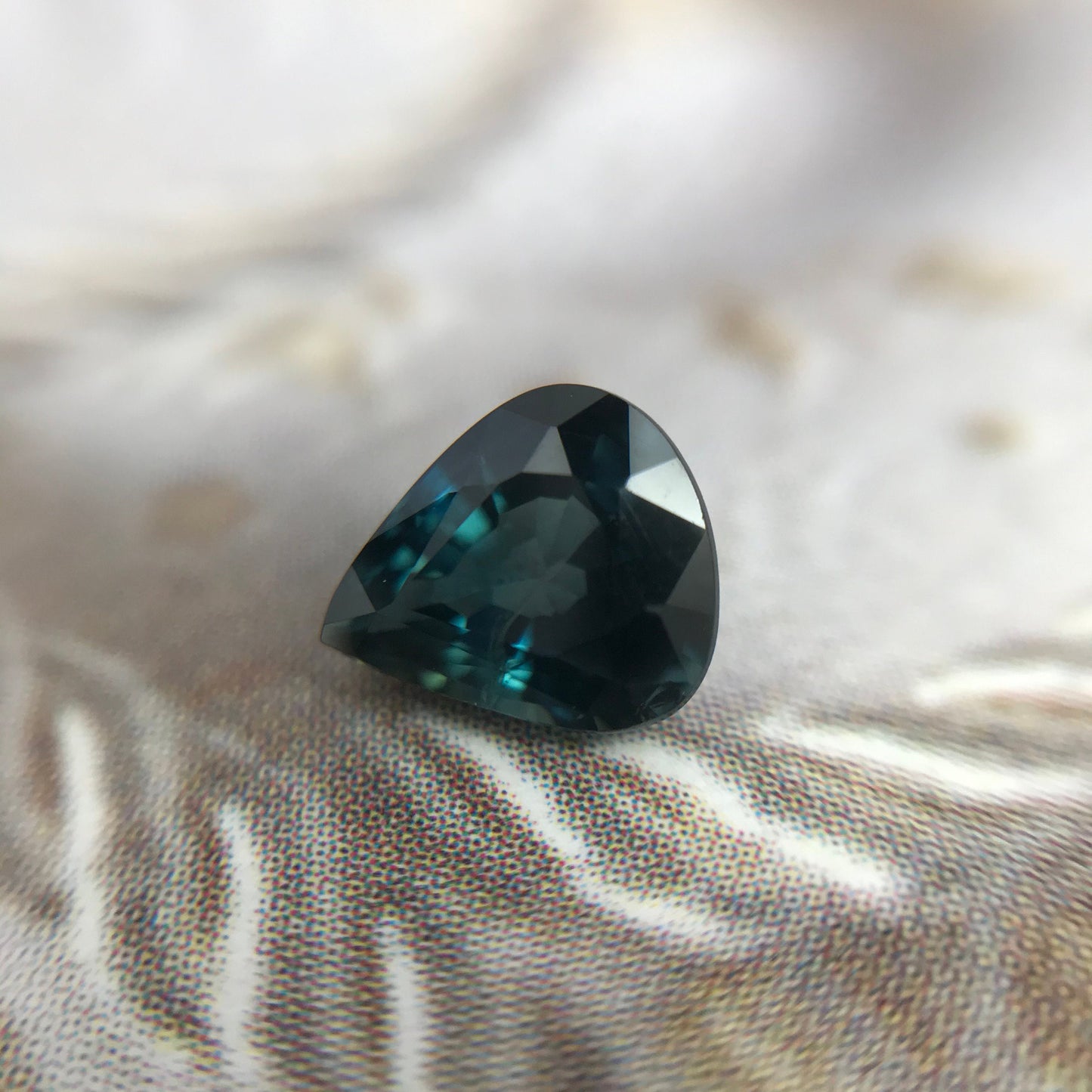 Natural Deep Blue Sapphire 6.6x5.7mm Pear Cut 0.88 carat Corundum Faceted Loose Unmounted Gemstone Earth Mined Genuine Stone